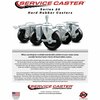 Service Caster 5'' Hard Rubber Wheel Swivel 1-1/2'' Expand Stem Caster Set 2 Brakes, 4PK SCC-EX20S514-HRS-2-PLB-2-112